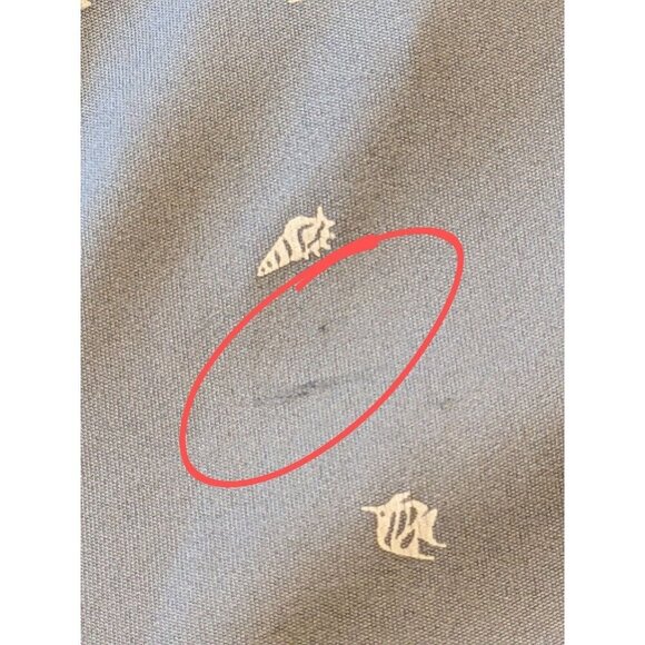 Sligo Golf Shirt Short Sleeve Polo Mens Med Gray White Ocean Micro Print Summer - Picture 8 of 8